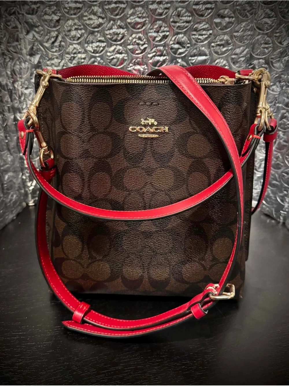 Coach tote brown